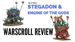 Age of Sigmar Stegadon amp Engine of the Gods Warscroll Review [upl. by Aryhs]