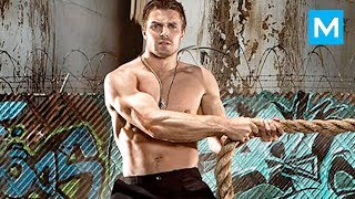 Stephen Amell  Hardest Workouts  Muscle Madness [upl. by Airdnekal]