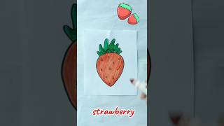 Strawberry drawing  colour [upl. by Leckie438]