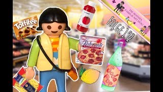 SAHRA geht ALLEINE EINKAUFEN😊  Im SUPERMARKT von Playmo City  Playmobilgeschichte deutsch [upl. by Eidod]