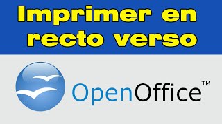 Comment imprimer en recto verso sur open office [upl. by Hnao]