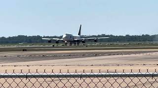 Atlas Air Boeing 747422 “Giant 8163” landing runway 14 at KAEX 6724 [upl. by Alleber748]