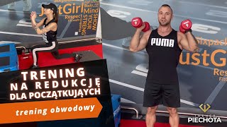 Prosty TRENING na REDUKCJĘ DLA POCZĄTKUJĄCYCH  trening obwodowy [upl. by Tnecillim28]