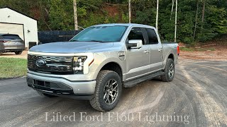 Lifting my 22 Ford f150 Lightning Platinum full review [upl. by Brinn]