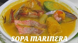 SOPA MARINERA HONDUREÑA ESTILO COCINA Y PALADAR [upl. by Acirema]