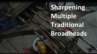 Sharpening Zwickey and Simmons Traditional Broadheads [upl. by Artima662]