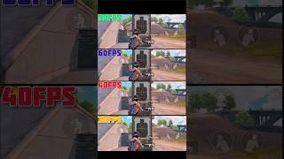 30 FPS vs 40 FPS vs 60 FPS vs 90 FPS PUBG MOBILE  BGMI shorts [upl. by Kylila738]