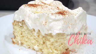 EASY Tres Leches Milk Cake Recipe  Three Milk Cake Recipe Ep 104 [upl. by Tannenwald]