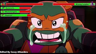 Rise of the Teenage Mutant Ninja Turtles The Movie 2022 Final Battle with healthbars 44 [upl. by Lala355]