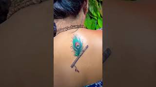 Mor Pankh tattooo tatttoo vairalshort rajtattoo🌄🌞🦋🦋🤣😆👋👍🥳😂💐 [upl. by Hannahs]