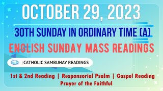 29 October 2023 English Sunday Mass Readings  30th Sunday in Ordinary Time A [upl. by Moira]