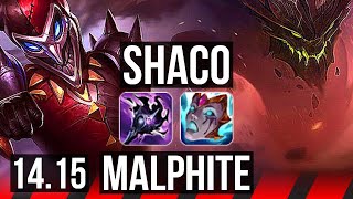 SHACO vs MALPHITE TOP  Rank 4 Shaco 900 games  BR Grandmaster  1415 [upl. by Adekam]