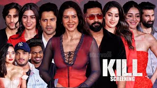 Celebrities arrives at KILL Movie Premiere  Varun Dhawan Janhvi Kapoor Vicky Kaushal Raghav [upl. by Kary]