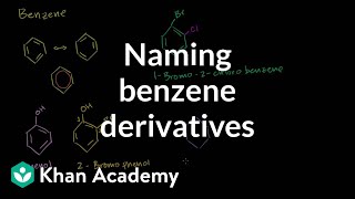 Naming benzene derivatives introduction  Aromatic Compounds  Organic chemistry  Khan Academy [upl. by Barnabas]