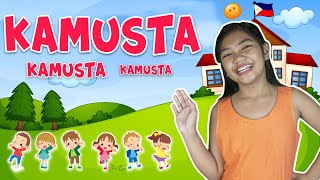 KAMUSTA I KAMUSTA KAYONG LAHAT I AWITING PAMBATA TAGALOG I Action Song for Kids [upl. by Fry]