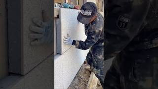 Construction process of exterior wall rock insulation decoration integrated board [upl. by Ybreh]