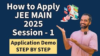 How to apply JEE Main 2025 session 1  Demo  Step by step [upl. by Nellahs]