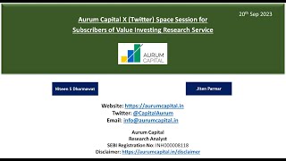 Space for Aurum Capital Value Investing Research Service subscribers [upl. by Wistrup237]