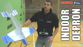 SCRATCH BUILT INDOOR DEPRON RC 3D FLYING ACTION [upl. by Nnylirehs430]