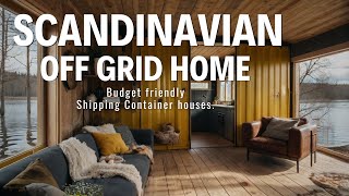 Scandinavian Off Grid Shipping Container Houses with Bold Mustard Yellow Exteriors [upl. by Barnet]