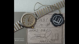 1988 Dunhill Millennium 32mm vintage watch with box and Harrods papers  even the valet brush [upl. by Aihsas]