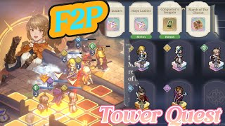 Sword of Convallaria Global  Tower Quest  Team F2P win and gain Huge of Rewards [upl. by Zavras588]