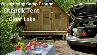 Wasagaming Camp Ground Otentik Tent  Riding Mountain national Park  Clear Lake [upl. by Hamnet]