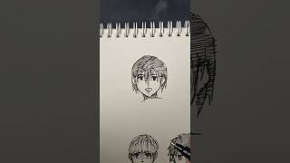 How to draw anime boy face drawing character animeart art anime sketch [upl. by Ayian]