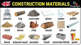 Construction materials vocabulary in English [upl. by Annerahs975]