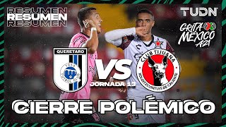 Resumen y goles  Querétaro vs Tijuana  Grita México BBVA AP2021  J13  TUDN [upl. by Eelimaj647]