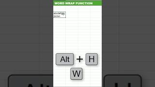 Word wrap Functions in excel excel shortsfeed [upl. by Kruger]