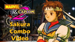 Marvel VS Capcom 2  Sakura Combo Video [upl. by Delsman]