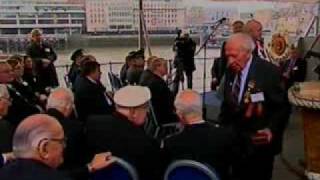 Arctic convoy veterans honoured at HMS Belfast [upl. by Audris]