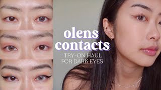 olens colored contacts tryon  review the best natural lenses for dark eyes [upl. by Airelav787]