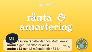 1b 231 ränta och amortering [upl. by Arraeic]