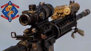 US Marines Bravo Co Battalion Landing Team 14 fire M4 carbines aboard USS Somerset [upl. by Glasgo]