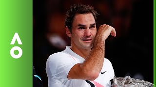 Roger Federers emotional winning speech  Australian Open 2018 Final [upl. by Idaline]