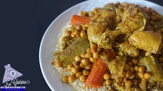 Marokkanischer Couscous  Couscous mit Hähnchenfleisch und Gemüse [upl. by Laerol]