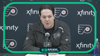 Philadelphia Flyers GM Danny Briere addresses Carter Harts leave of absence [upl. by Jeminah]