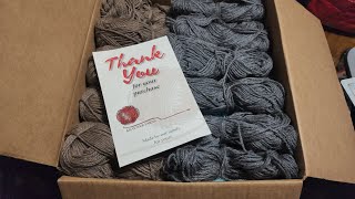 Kraemer yarns 10 pound mystery box unboxing yarn [upl. by Lertram233]