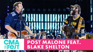 Post Malone featuring Blake Shelton – “Pour Me A Drink”  CMA Fest 2024 [upl. by Gilleod]