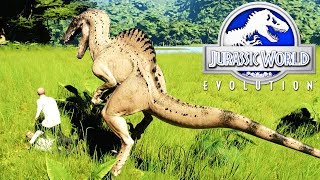 COMIENDO PERSONAS TODOS LOS DINOSAURIOS HÍBRIDOS CARNÍVOROS JURASSIC WORLD EVOLUTION [upl. by Bowers807]