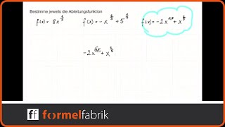 Ableitungsfunktion bestimmen bei Brüchen im Exponenten 3 Beispielaufgaben [upl. by Llennor]