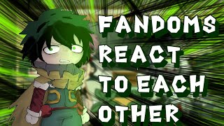 Fandoms react to each other Izuku Midoriya  Deku  Gacha React  MANGA SPOILERS [upl. by Letch773]