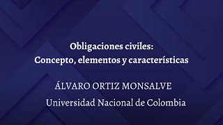 Obligaciones civiles concepto elementos y características [upl. by Horwath]