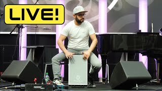 Modern Cajon Solo  DADDI BAHMANI  LIVE  Musikmesse Part 2 [upl. by Elspeth]