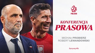 MICHAŁ PROBIERZ I ROBERT LEWANDOWSKI NA KONFERENCJI PRASOWEJ REPREZENTACJI POLSKI RETRANSMISJA ⚪🔴 [upl. by Nawd169]