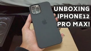 UNBOXING IPHONE 12 PRO MAX GRAPHITE [upl. by Idolah]