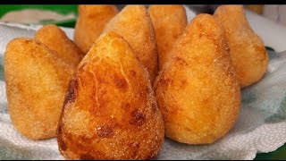 COXINHA DE FRANGO MASSA DE BATATA COM ALTO RENDIMENTO  Arlete Batista [upl. by Klug794]