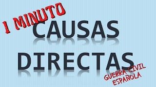 Las 4 causas directas de la Guerra Civil española en 1 minuto [upl. by Akeihsal243]